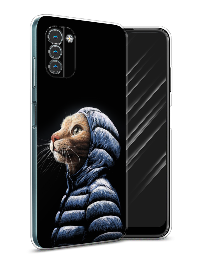 

Чехол Awog на Nokia G11 / Нокиа G11 "Кот в капюшоне", Разноцветный, 125150-2