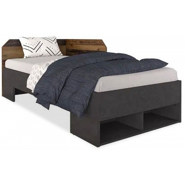 Кровать Kristoff LOZ90х200 барнвуд/матера BRW_UT-70040512