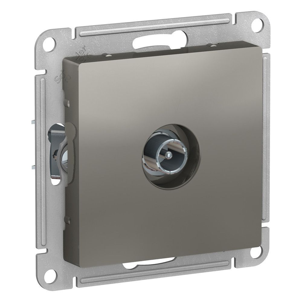 

SE AtlasDesign Сталь Розетка TV проходная 4DB, механизм ATN000992, Серый, AtlasDesign_Скрытый_1