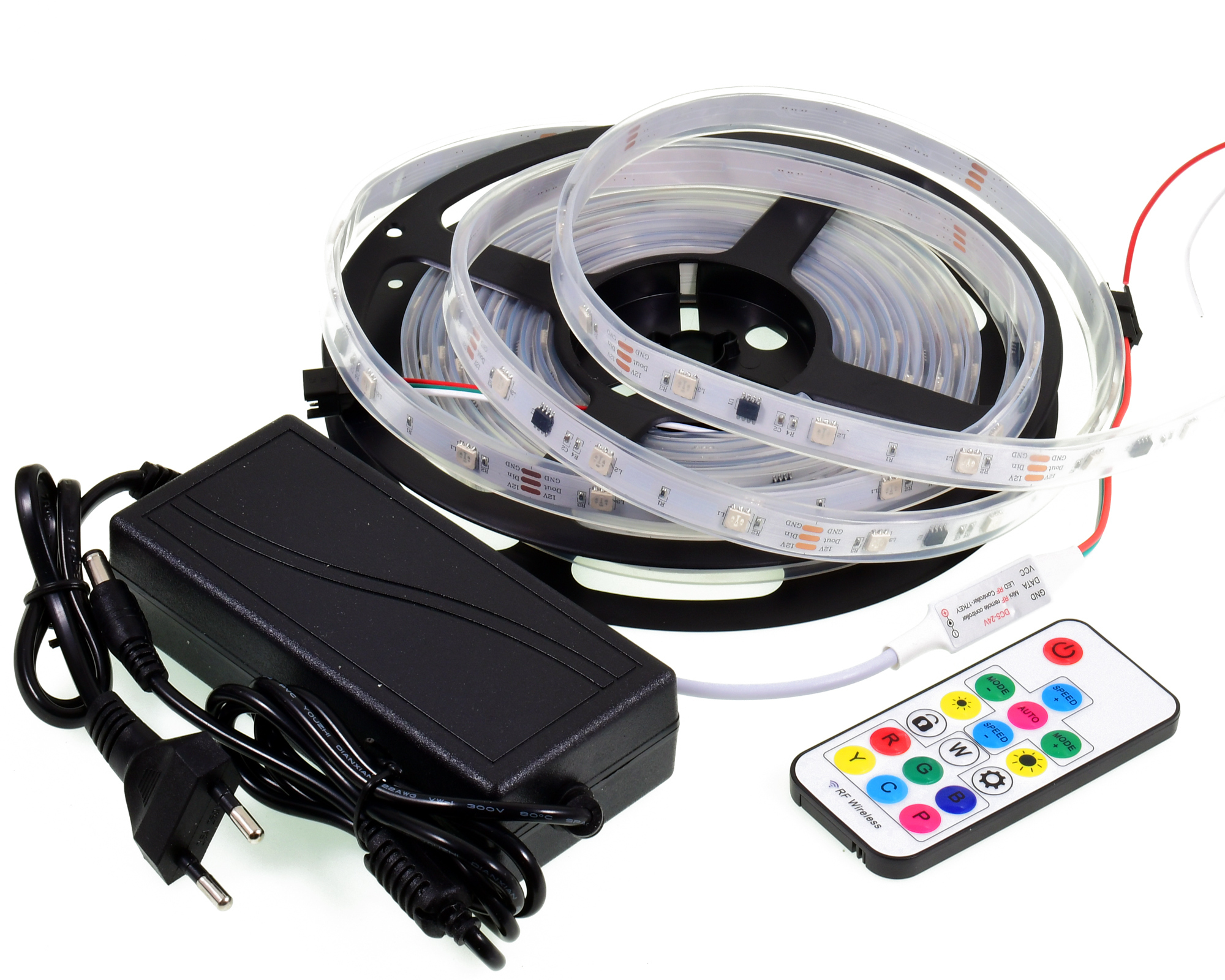 Комплект светодиодной адресной лентой IP22 SMD 5050 30 LED RGB многоцветная