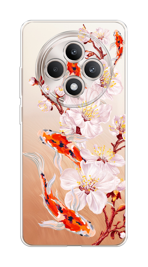 

Чехол на Oppo Reno 12F "Карпы и сакура", Оранжевый;розовый;бежевый;прозрачный, 2517850-1