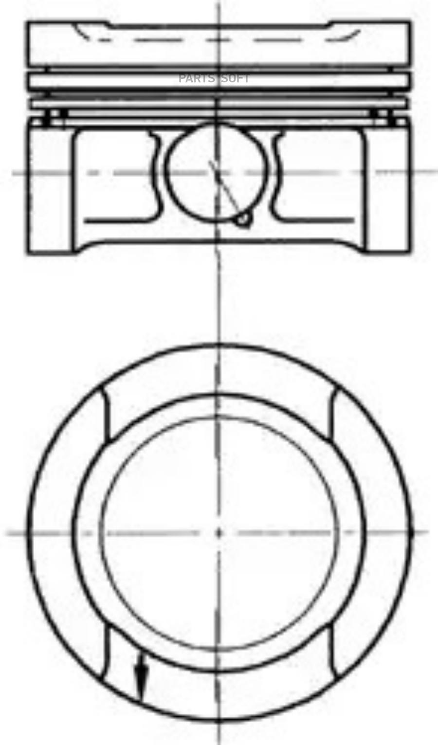 

Поршень KOLBENSCHMIDT 94503720 Dm.81.00x1.2x1.5x2.0 0.50