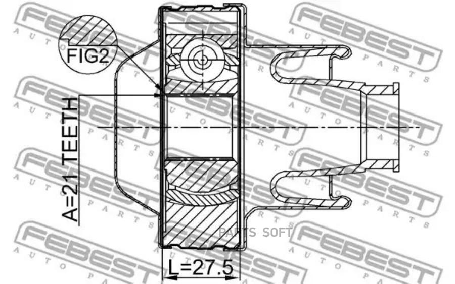 

FEBEST Шрус карданного вала задний 21x74 FEBEST 3211-SRXSHAR
