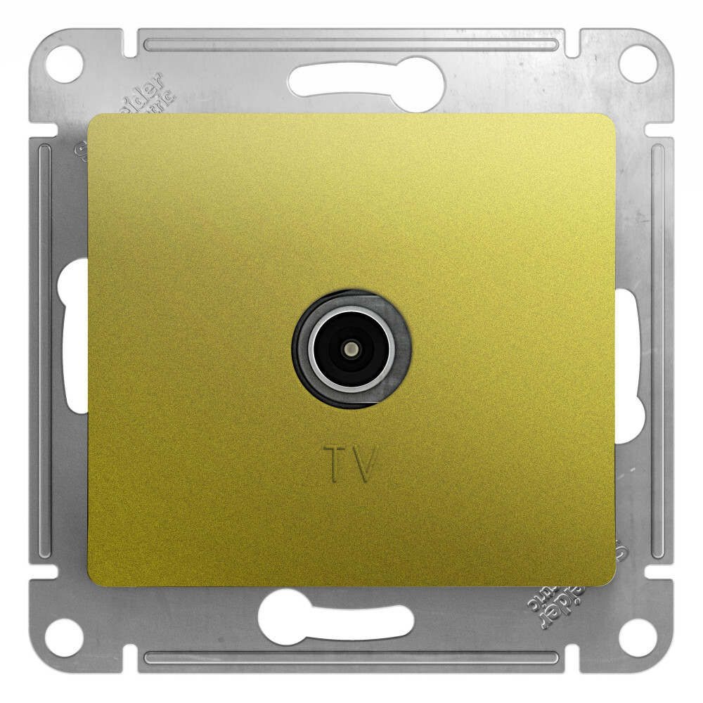

Розетка телевизионная TV Glossa коннектор механизм фисташковый., GLOSSA 11