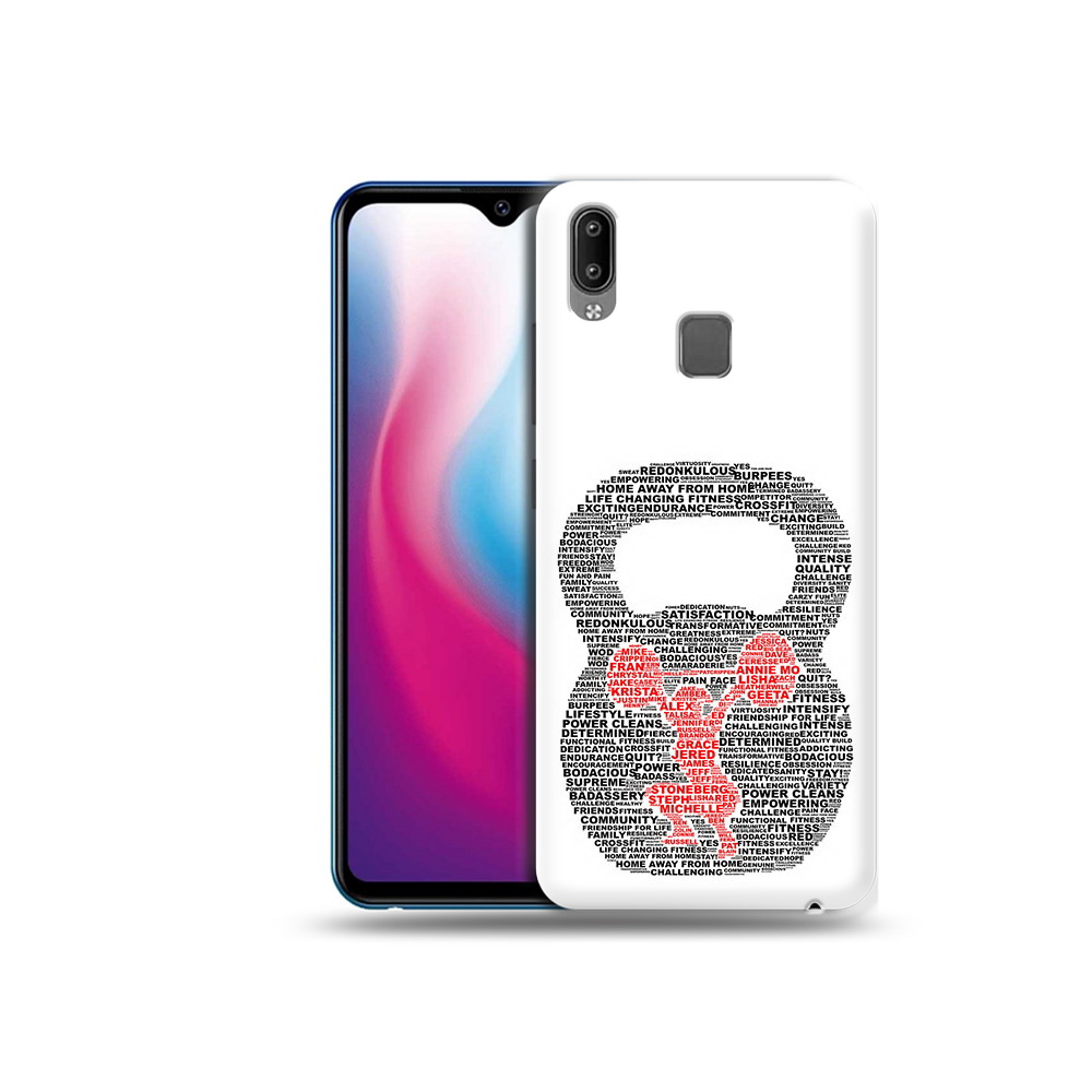

Чехол MyPads Tocco для Vivo Y93 Lite бодибилдинг гиря из слов, Прозрачный, Tocco