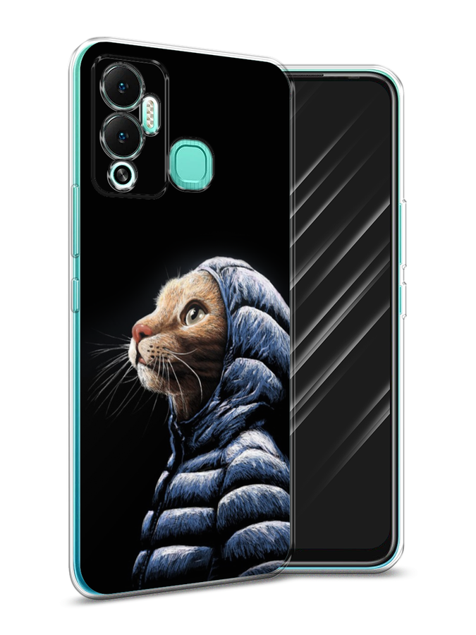 

Чехол Awog на Infinix Hot 12 Play "Кот в капюшоне", Разноцветный, 3101750-2