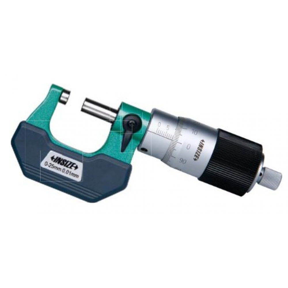 

INSIZE Микрометр МК- 25 диап 0-25мм дел 0.01мм быстрая подача 3208-25B