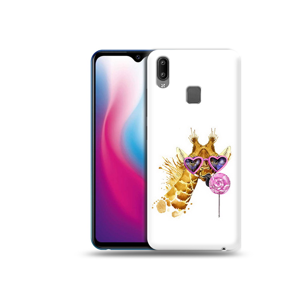 

Чехол MyPads Tocco для Vivo Y93 Lite акварельный жираф, Прозрачный, Tocco