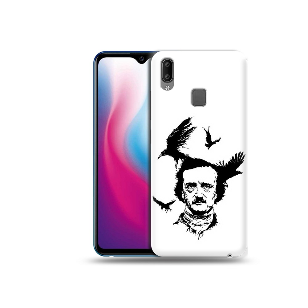 

Чехол MyPads Tocco для Vivo Y93 Lite Эдгар Аллан черно белый, Прозрачный, Tocco