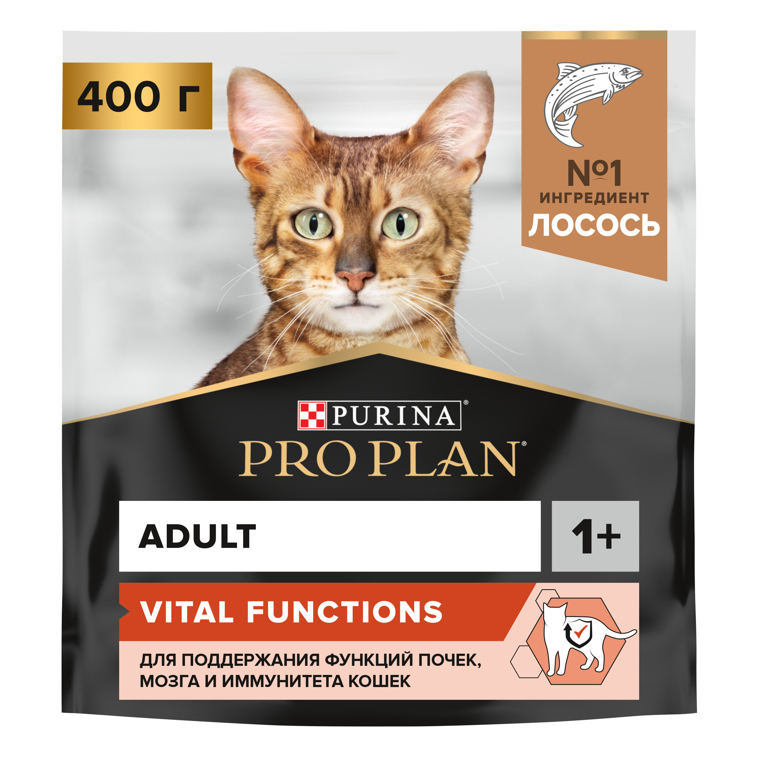 

Сухой корм для кошек PRO PLAN Original Adult Optisenses, лосось, 0,4кг, Original Adult Optisenses