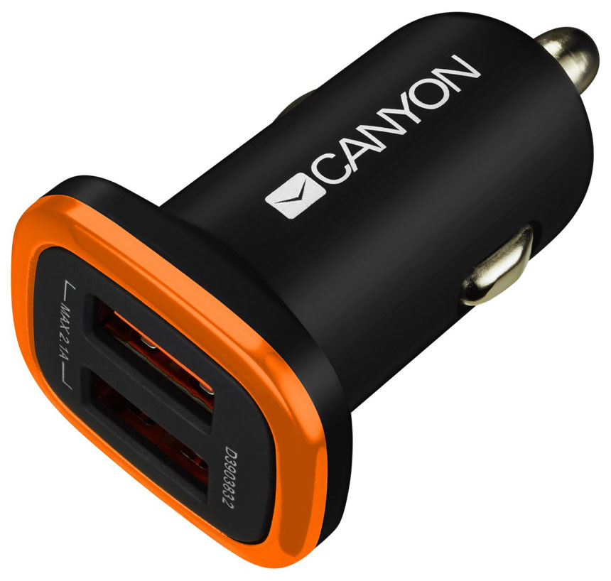 

Canyon C-02 2*USB 5V/21A Smart IC черный CNE-CCA02B, C-02 2*USB 5V/21A Smart IC черный CNE-CCA02B