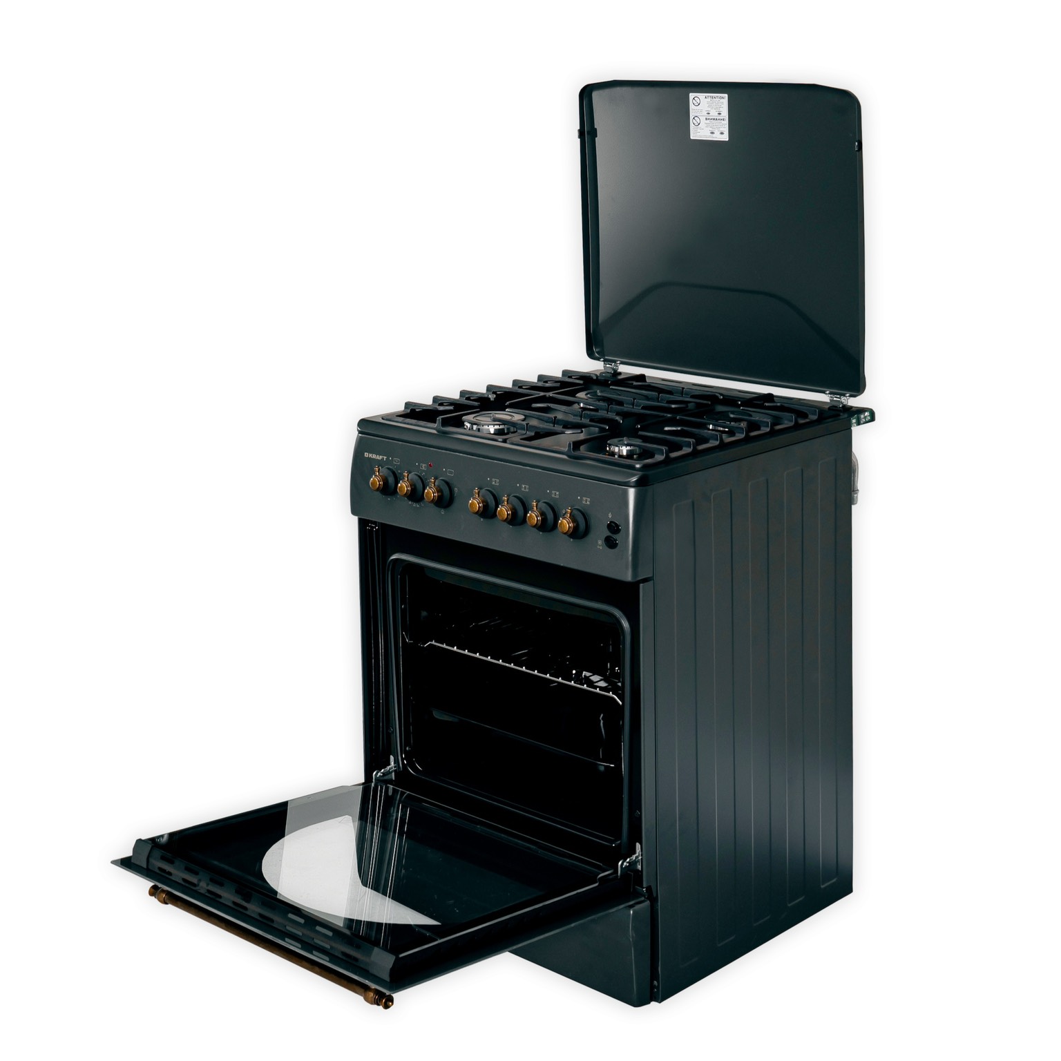 

Комбинированная плита KRAFT KF-FSK6406AEBLRI черный, KF-FSK6406AEBLRI