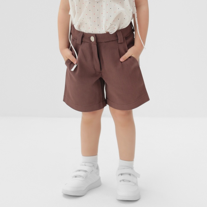 

Шорты для девочки MINAKU: Casual collection KIDS цвет шоколадный, рост 104, Коричневый, 000540954