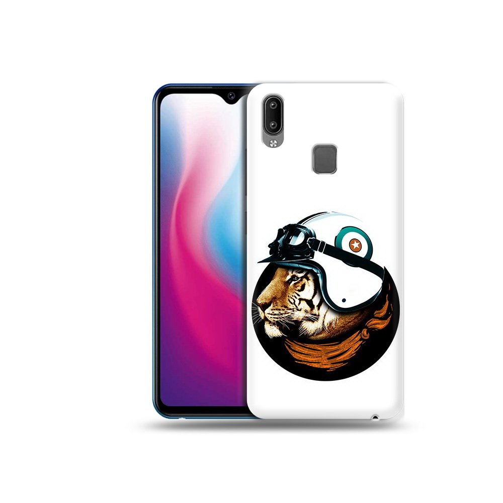 

Чехол MyPads Tocco для Vivo Y93 Lite Тигр в шлеме, Прозрачный, Tocco