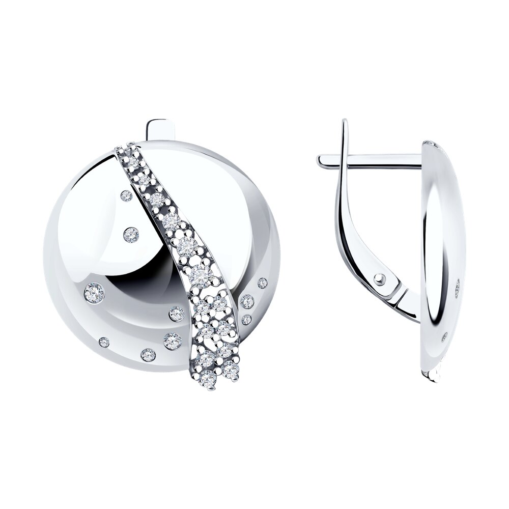 

Серьги из серебра с фианитом Diamant 94-120-01617-1, 94-120-01617-1
