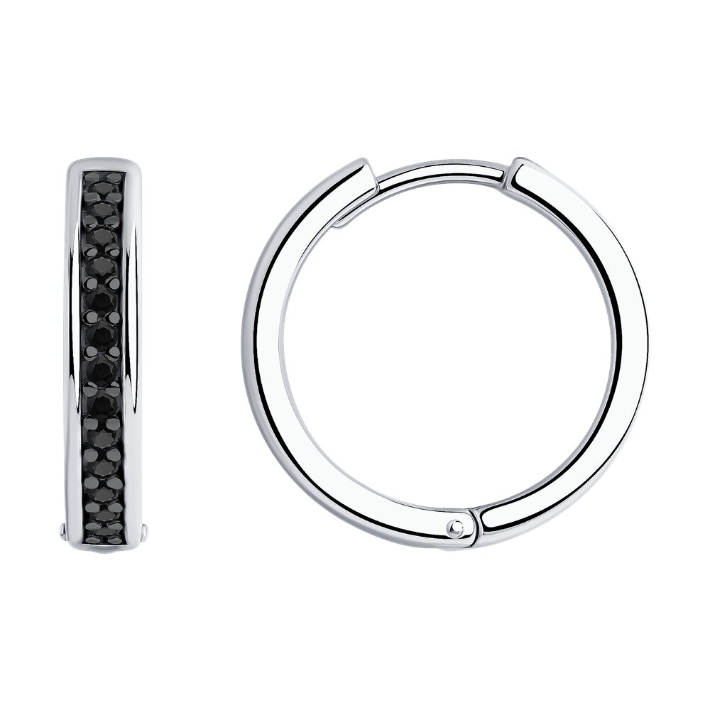 

Серьги конго из серебра Diamant 94-120-01549-1, фианит, 94-120-01549-1