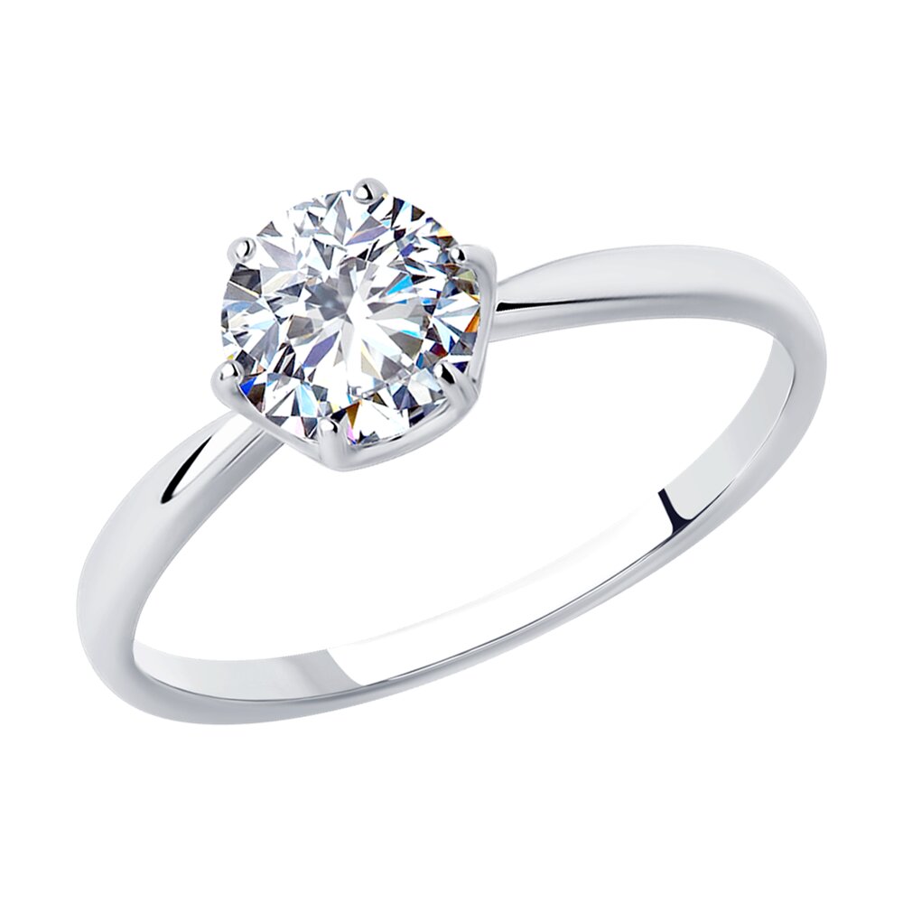 

Кольцо из серебра р.  Diamant 94-110-01640-1, фианит, 94-110-01640-1