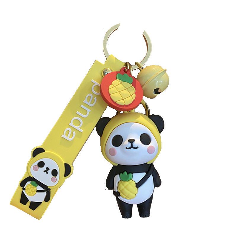 

Брелок унисекс Plush Story Панда с ананасом желтый, Панда с ананасом
