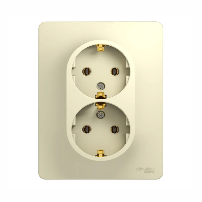 

Розетка 2-я сборе с рамкой Glossa Schneider Electric 9шт GSL000224.9, Бежевый