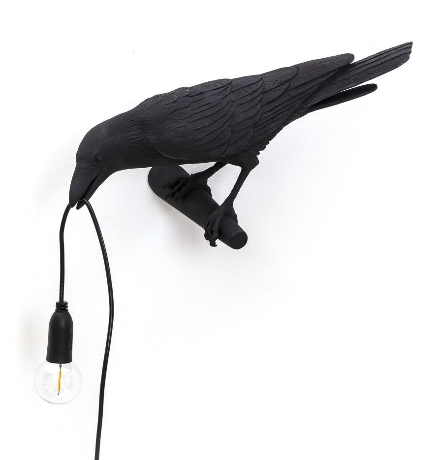 фото Светильник bird lamp looking left, черный seletti