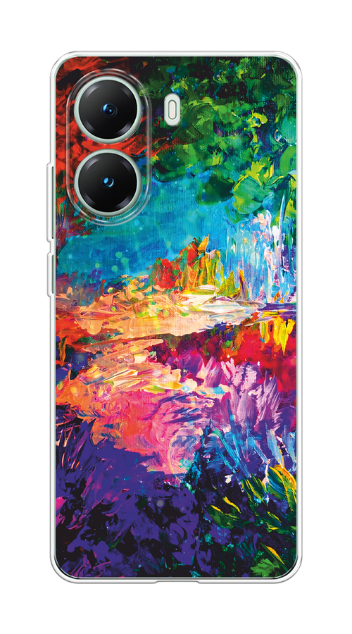 

Чехол на Poco X7 Pro Лес-гуашь, Синий;розовый;зеленый, 324050-1
