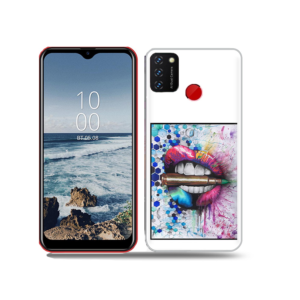 

Чехол MyPads Tocco для BQ 6631G Surf разноцветные губы с пулей, Прозрачный, Tocco