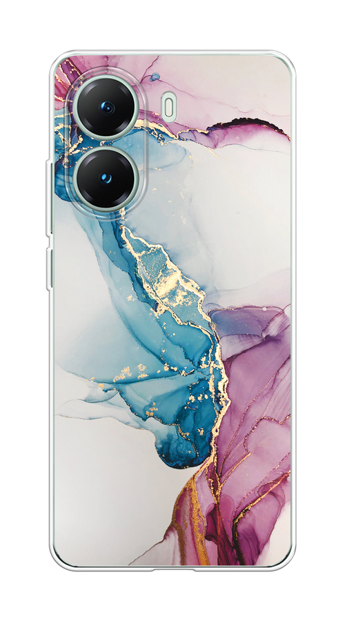 

Чехол на Poco X7 Pro Розовые разводы рисунок, Синий;розовый;золотистый, 324050-1