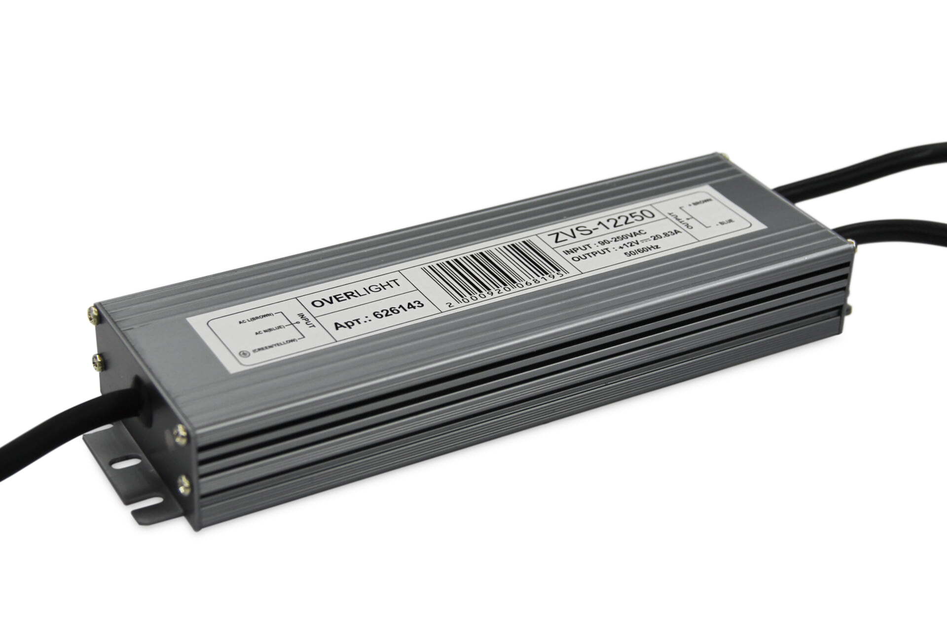 

Блок питания ZVS-250-12 (12V, 250W, 20.83A, IP67), ZVS-250-12 (12V, 250W, 20.83A, IP67)