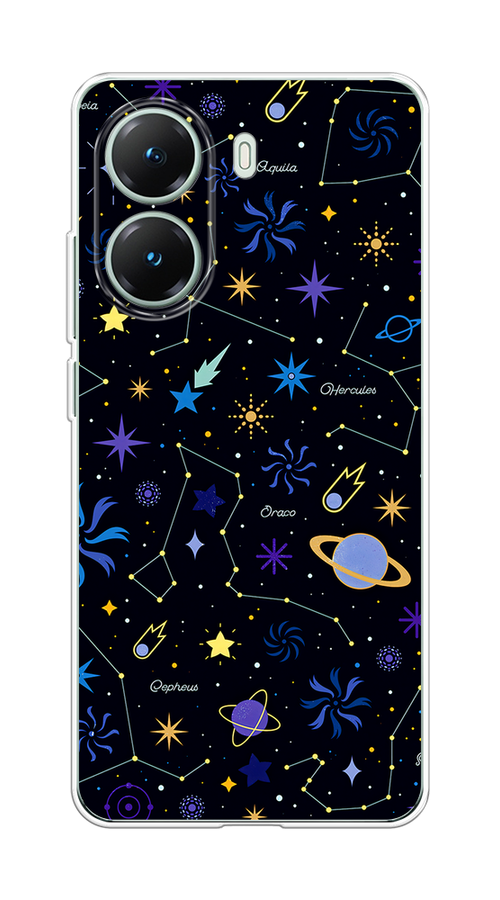 

Чехол на Poco X7 Pro Цветной космос, Желтый, 324050-1