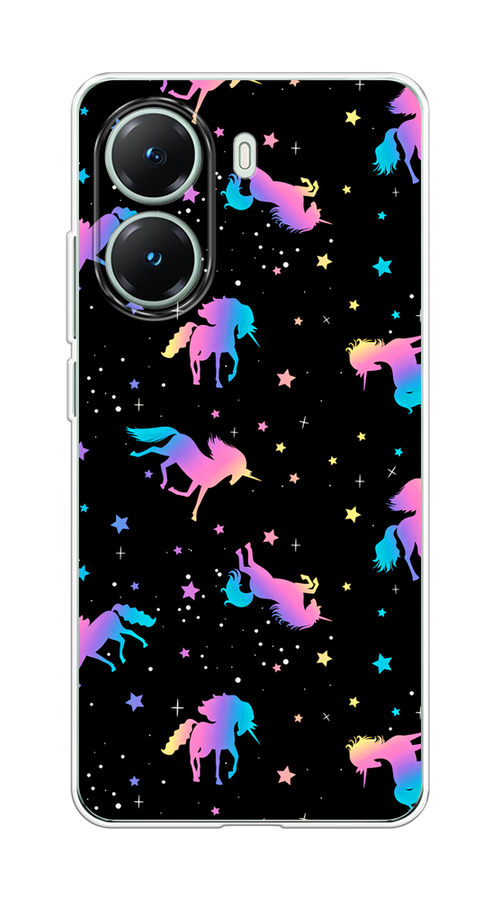 

Чехол на Poco X7 Pro Единороги градиент, Черный;розовый;голубой, 324050-1