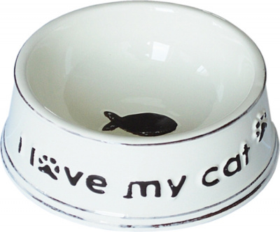 фото Миска керамическая i love my cat, 12,5*5 см, 0,27кг n1