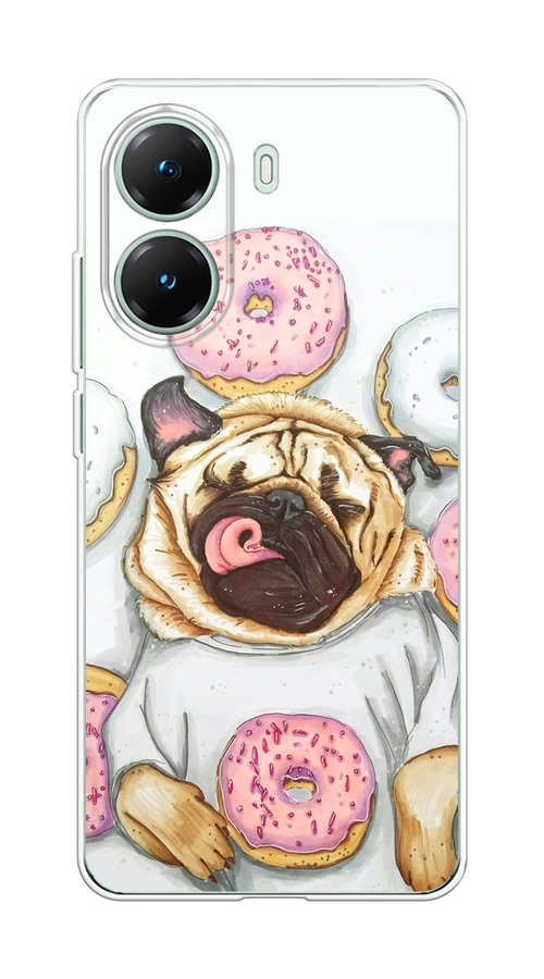 

Чехол на Poco X7 Pro Счастливый мопс, Розовый;бежевый;коричневый, 324050-1