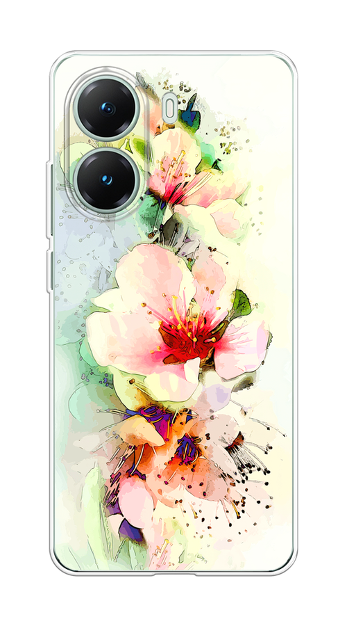 

Чехол на Poco X7 Pro Нежные цветы, Зеленый;розовый, 324050-1