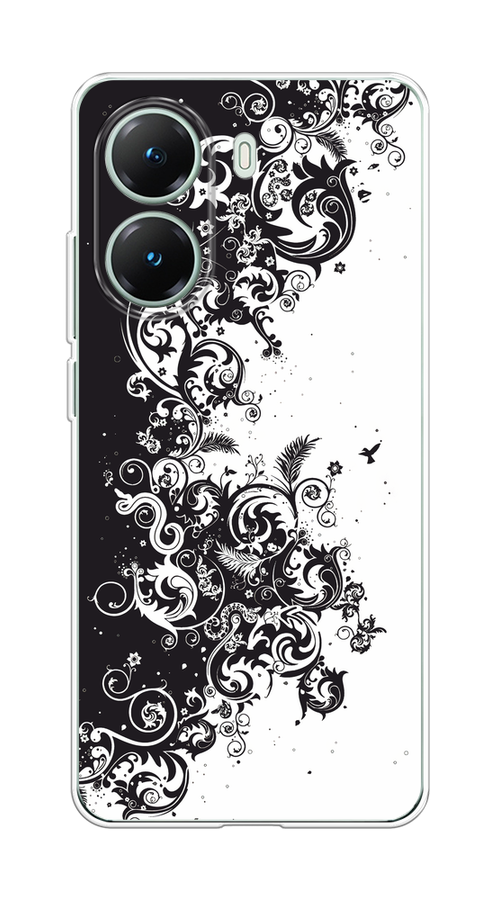 

Чехол на Poco X7 Pro Черно белый узор, Белый;черный;серый, 324050-1