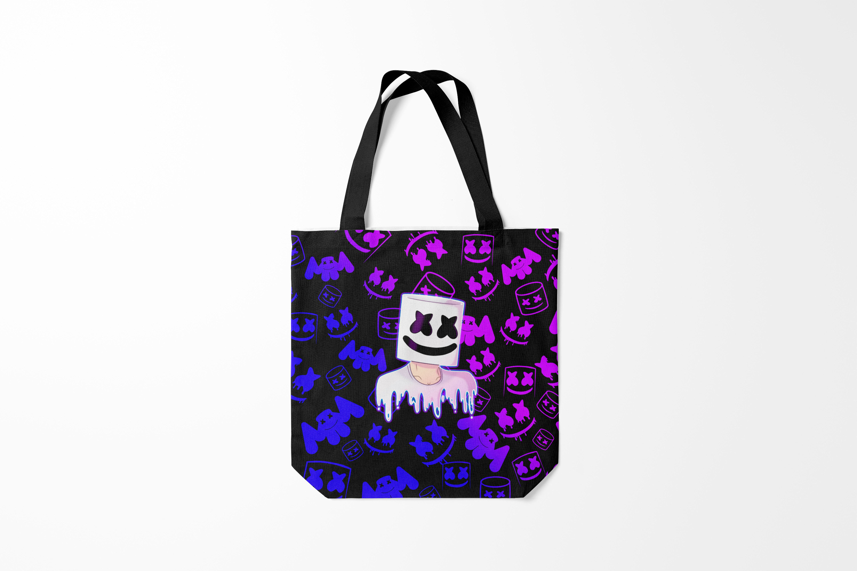 

Сумка шoппер унисекс Burnettie Marshmello, черный, Marshmello