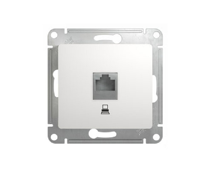 

Розетка комп RJ45 кат.5E Schneider Electric Glossa Бел 9шт GSL000181K.9, Белый