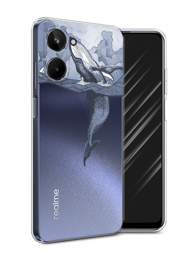 

Чехол Awog на Realme 10 4G "Два измерения", Голубой;черный;прозрачный, 2512150-7