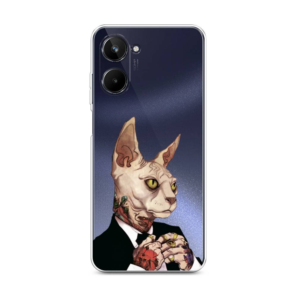 

Чехол Awog на Realme 10 4G "Татуированный сфинкс", Бежевый;черный;красный, 2512150-7