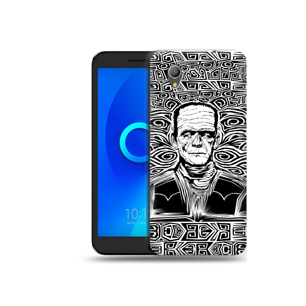 

Чехол MyPads Tocco для Alcatel 1 франкенштейн черно белый (PT227134.658.661), Прозрачный, Tocco