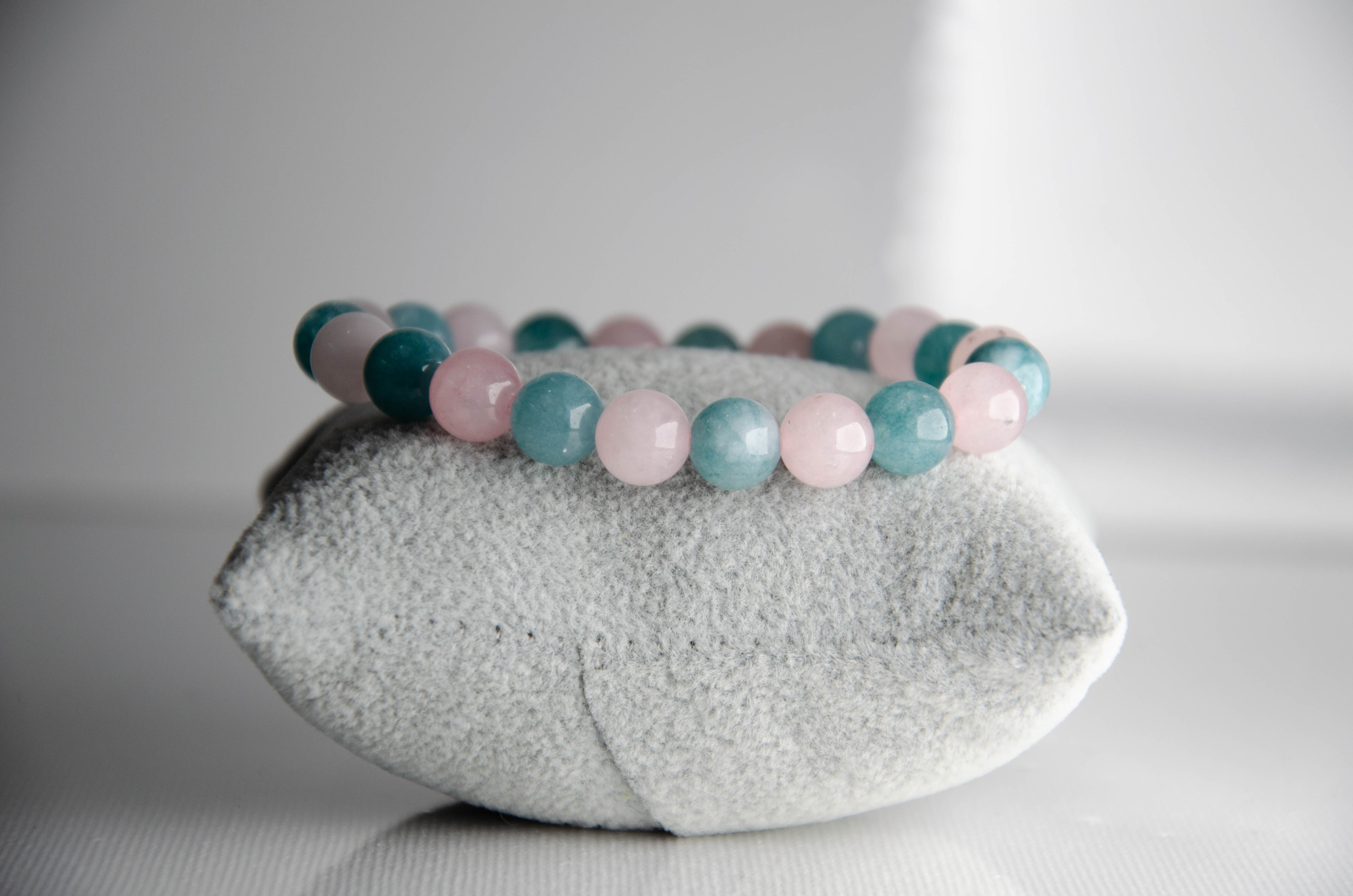 Браслет из натурального камня р.17 NIka_art 17А, аквамарин