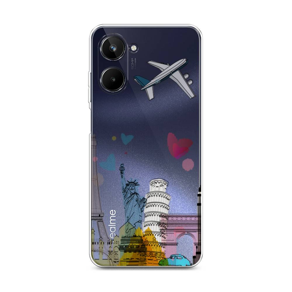 

Чехол Awog на Realme 10 4G "Самолет путешествий", Желтый, 2512150-10