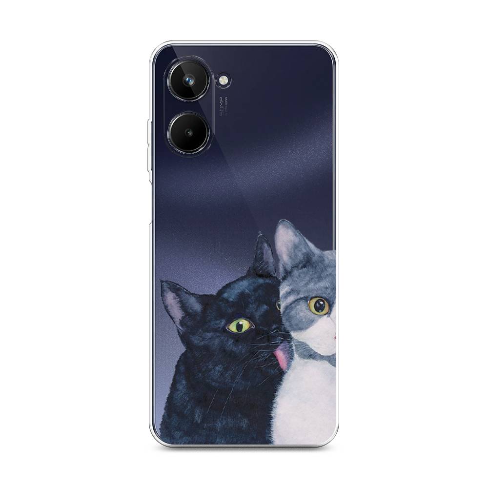 

Чехол Awog на Realme 10 4G "Кошачья любовь", Синий, 2512150-1