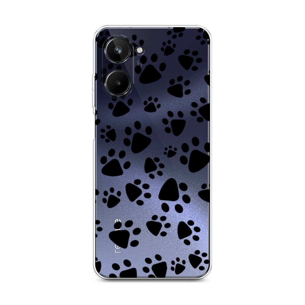 

Чехол Awog на Realme 10 4G "Лапки черные", Черный, 2512150-2