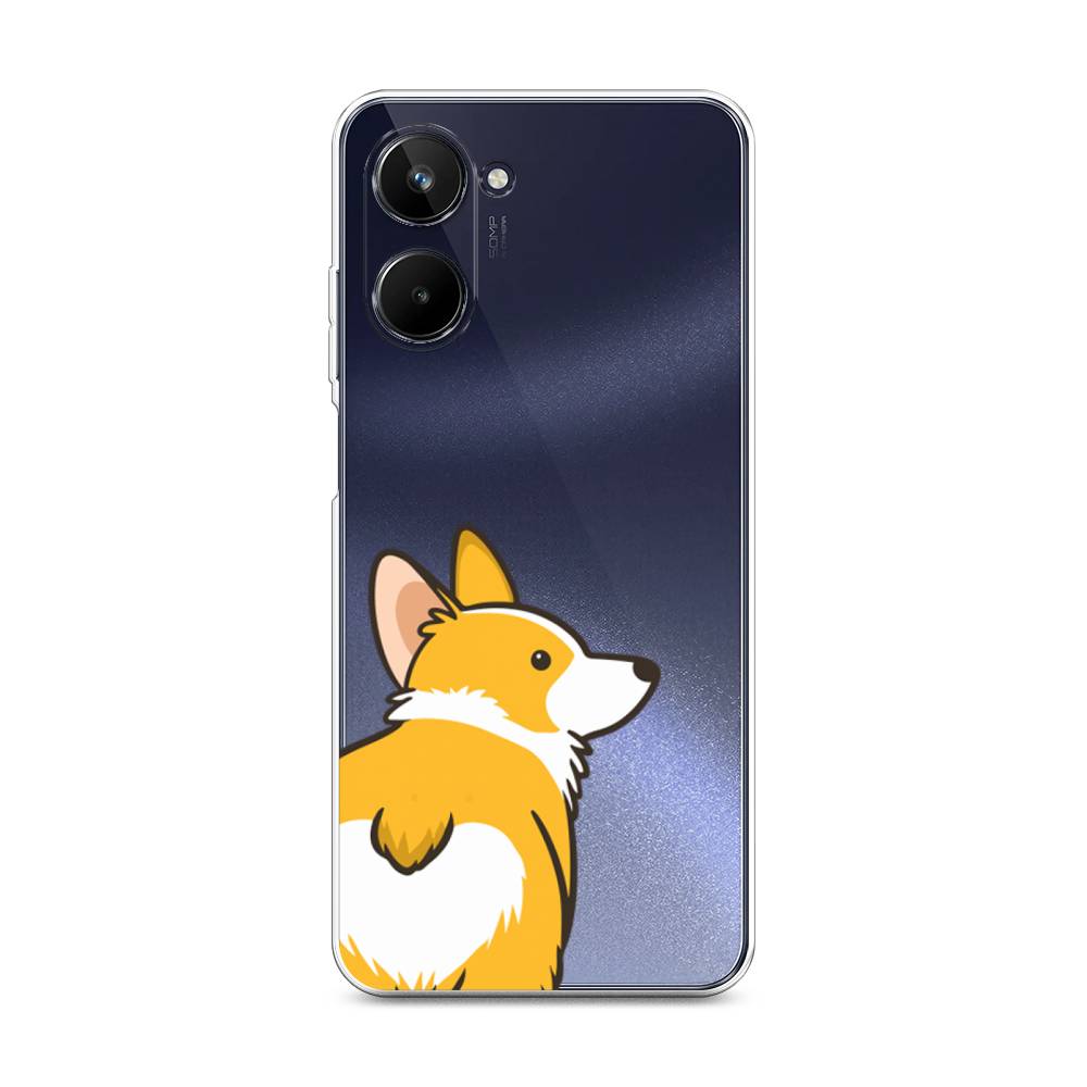 

Чехол Awog на Realme 10 4G "Корги следуй за мной", Желтый;бежевый;белый, 2512150-2