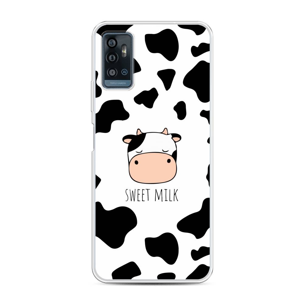

Чехол для ZTE Blade A71 "Sweet milk", Розовый;белый;черный, 134450-1