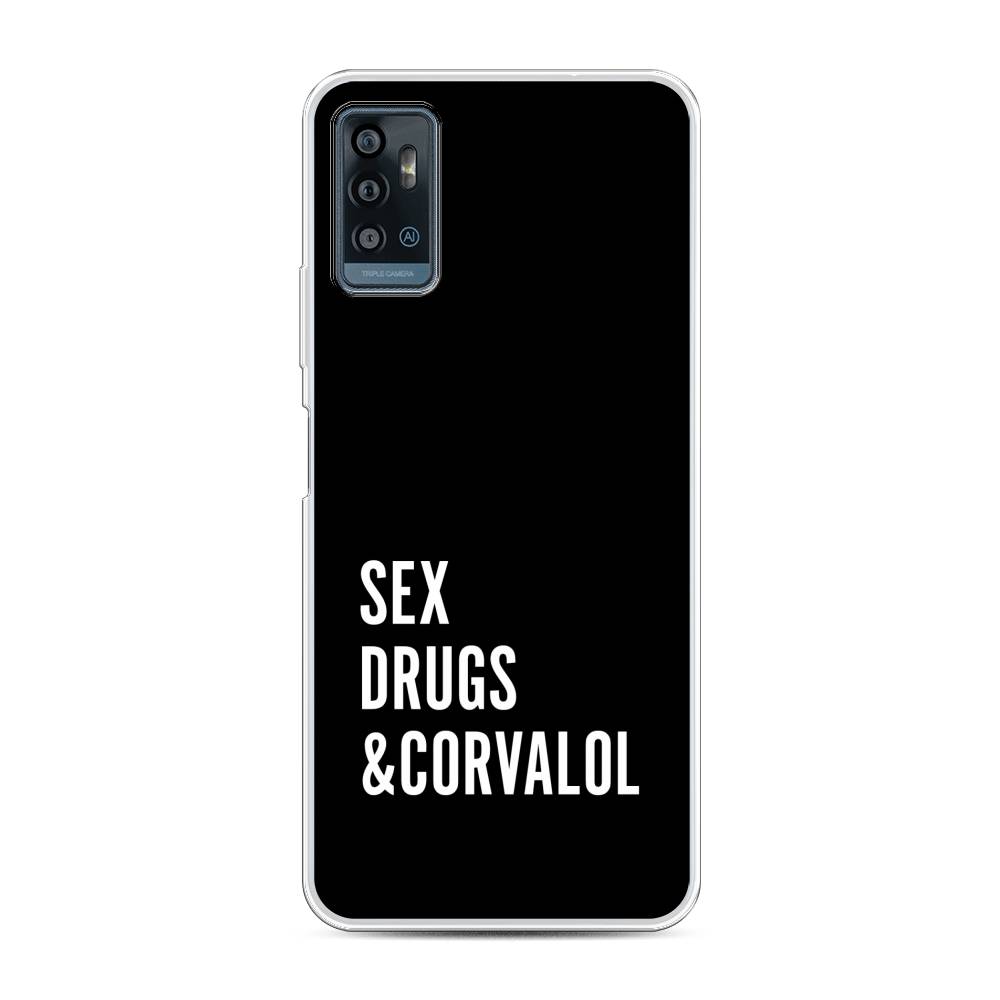 

Чехол для ZTE Blade A71 "Corvalol", Черный;серый;белый, 134450-6