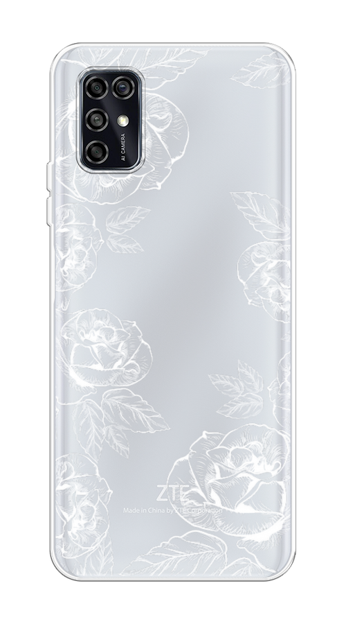 

Чехол на ZTE Blade V2020 Smart "Розы графика", Черный;серый, 133850-2