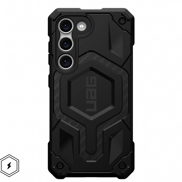 

Чехол UAG Monarch Pro для Samsung Galaxy S23 (214144114242), черный карбон (Carbon Fiber), Monarch Pro