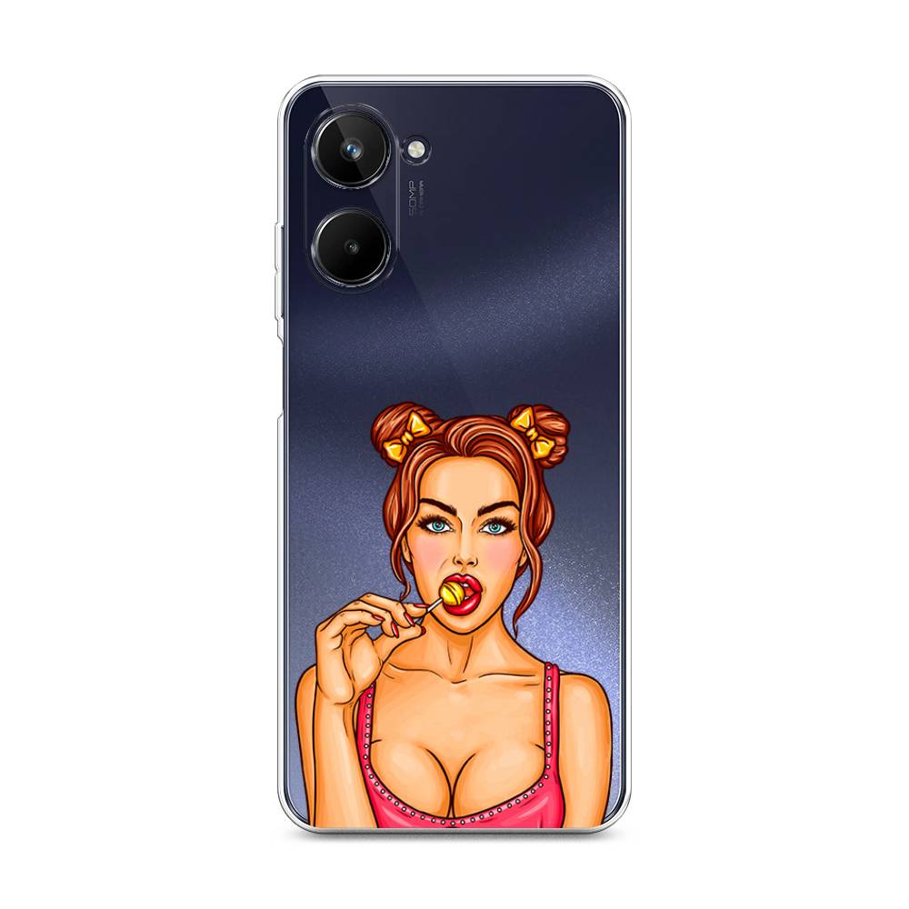 

Чехол Awog на Realme 10 4G "Вкусный леденец", Бежевый;коричневый;розовый, 2512150-7