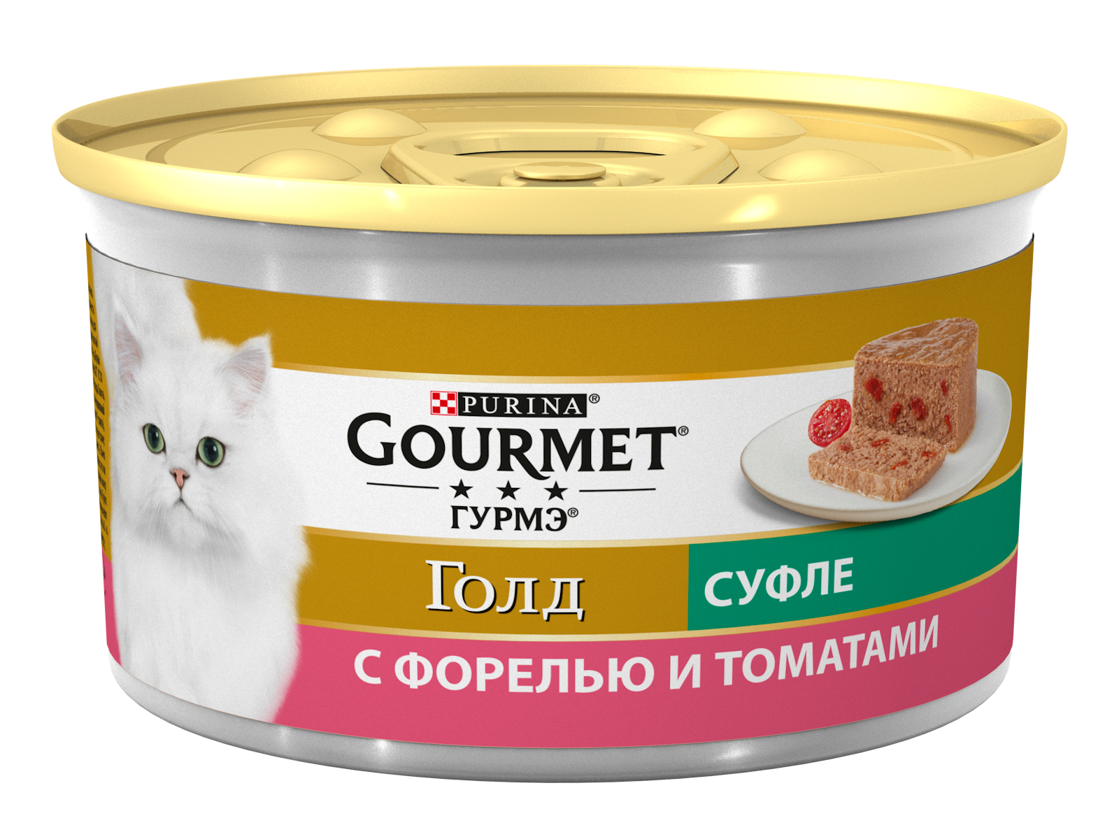 фото Консервы для кошек gourmet gold, паштет форель, томат, 85г